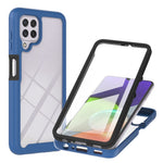 PC + TPU hybridcover med fuld dækning og PET-skærmbeskytter til Samsung Galaxy A22 4G (EU-version)