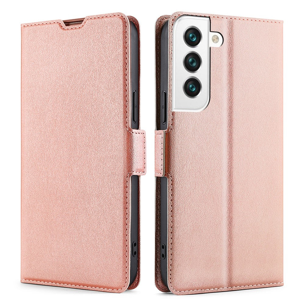 360 Degree Protection Side Magnetic Closure Ultra-thin Leather Phone Card Slot Stand Cover Case for Samsung Galaxy S22 5G