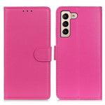 Litchi Texture PU Leather Wallet Case Folio Flip Protective Cover with Horizontal Viewing Stand for Samsung Galaxy S22 5G