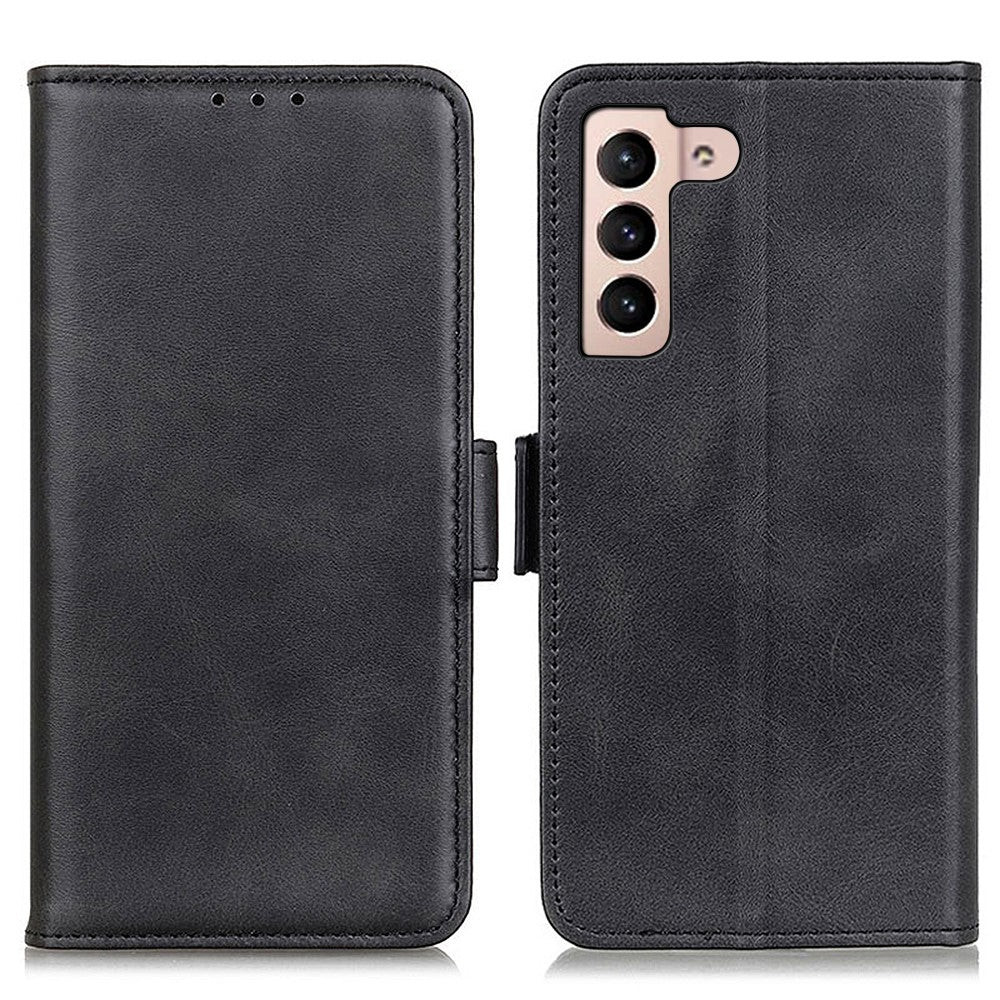 Shockproof Well-Protected Stylish Side Magnetic Clasp PU Leather Wallet Stand Case Phone Shell for Samsung Galaxy S22 5G