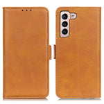 Shockproof Well-Protected Stylish Side Magnetic Clasp PU Leather Wallet Stand Case Phone Shell for Samsung Galaxy S22 5G