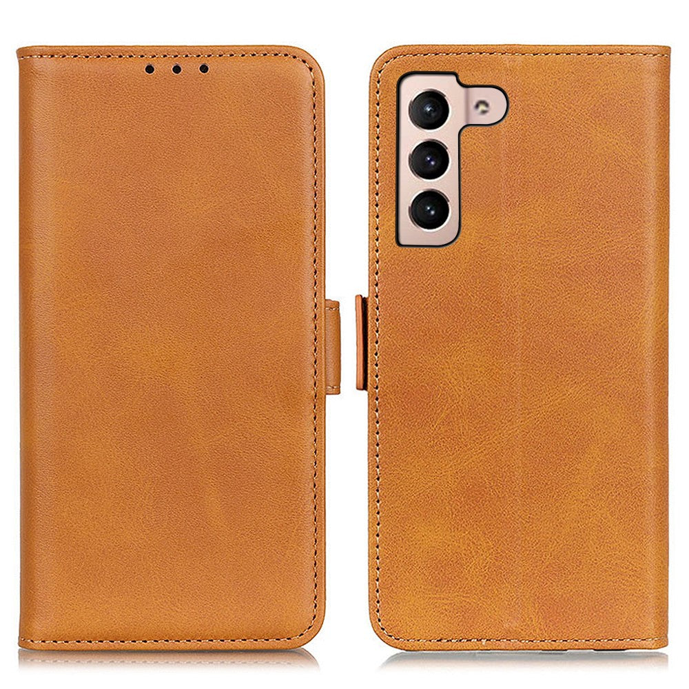 Shockproof Well-Protected Stylish Side Magnetic Clasp PU Leather Wallet Stand Case Phone Shell for Samsung Galaxy S22 5G