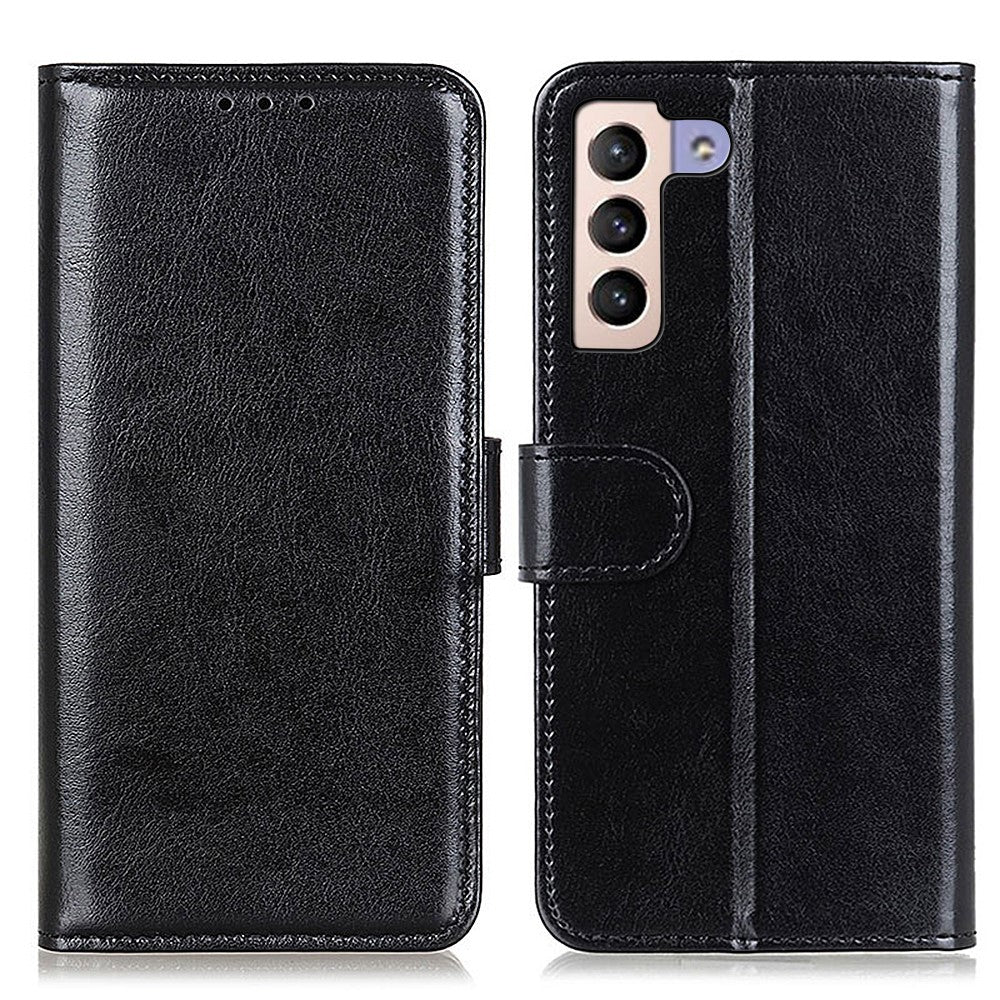 Crazy Horse Texture Leather Stand Wallet Case Phone Cover for Samsung Galaxy S22+ 5G