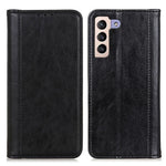 Litchi Texture Wallet Split Leather Phone Case Stand Auto-absorbed Magnetic Closing Flip Shell for Samsung Galaxy S22 5G