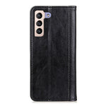 Litchi Texture Wallet Split Leather Phone Case Stand Auto-absorbed Magnetic Closing Flip Shell for Samsung Galaxy S22 5G