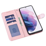Stand Function Deer and Tree Imprinted PU Leather Wallet Magnetic Shockproof Case for Samsung Galaxy S22 Ultra 5G