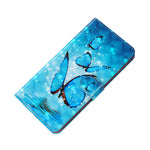 3D Creative Pattern Printing PU Leather Stand Flip Wallet Magnetic Protective Case with Strap for Samsung Galaxy S22 Ultra 5G