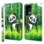 3D Creative Pattern Printing PU Leather Stand Flip Wallet Magnetic Protective Case with Strap for Samsung Galaxy S22 Ultra 5G
