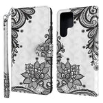 3D Creative Pattern Printing PU Leather Stand Flip Wallet Magnetic Protective Case with Strap for Samsung Galaxy S22 Ultra 5G