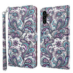 Folio Flip-plånboksfodral med 3D-mönstertryck i PU-läder och rem för Samsung Galaxy A13 5G / A04s 4G (164,7 mm)
