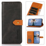 KHAZNEH Magnetic Golden Clasp PU Leather Stand Wallet Protective Cover for Samsung Galaxy S22 5G