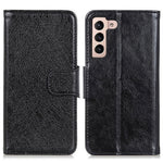 Samsung Galaxy S22 5G Nappatexturerat Delat Läder Plånboksfodral med Flip-Foder och Magnetstängning