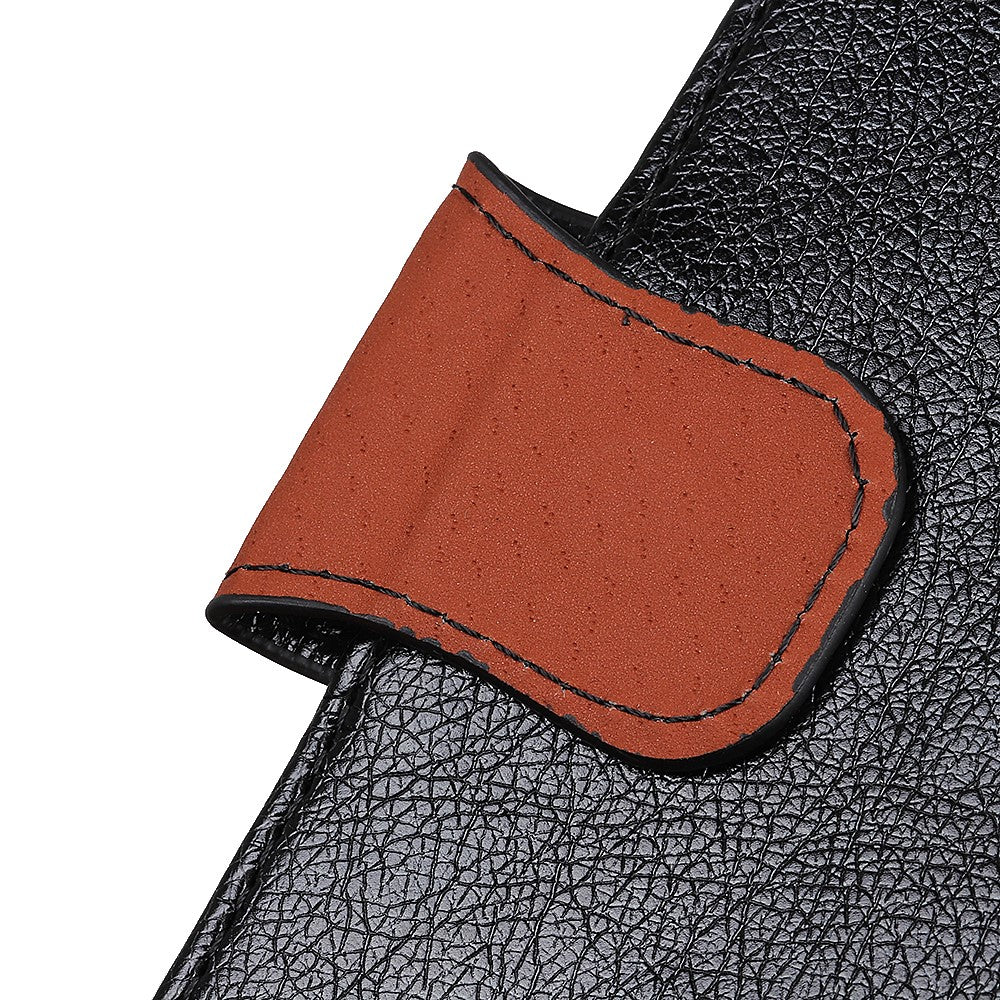 For Samsung Galaxy S22 5G Nappa Texture Split Leather Wallet Stand Flip Protective Cover with Magnetic Closure