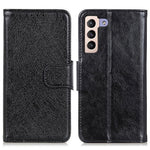 Split Leather Nappa Texture Wallet Stand Flip Protective Cover with Magnetic Closure for Samsung Galaxy S22+ 5G