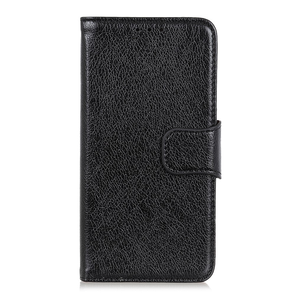 Split Leather Nappa Texture Wallet Stand Flip Protective Cover with Magnetic Closure for Samsung Galaxy S22+ 5G