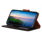 Split Leather Nappa Texture Wallet Stand Flip Protective Cover with Magnetic Closure for Samsung Galaxy S22+ 5G