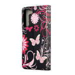 Magnetic Clasp Pattern Printing PU Leather Wallet Stand Phone Case Cover for Samsung Galaxy S22 5G