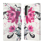 Magnetic Clasp Pattern Printing PU Leather Wallet Stand Phone Case Cover for Samsung Galaxy S22 5G