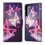 Magnetic Clasp Pattern Printing PU Leather Wallet Stand Phone Case Cover for Samsung Galaxy S22 5G
