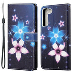 Pattern Printing Cross Texture Wallet Stand Leather Phone Case Protector for Samsung Galaxy S22+ 5G