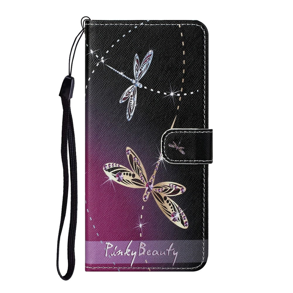 Pattern Printing Cross Texture Wallet Stand Leather Phone Case Protector for Samsung Galaxy S22+ 5G