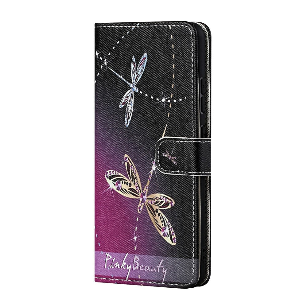 Pattern Printing Cross Texture Wallet Stand Leather Phone Case Protector for Samsung Galaxy S22+ 5G