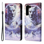 Pattern Printing Cross Texture Wallet Stand Leather Phone Case Protector for Samsung Galaxy S22+ 5G