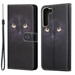 Pattern Printing Cross Texture Wallet Stand Leather Phone Case Protector for Samsung Galaxy S22+ 5G