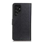 Litchi Texture All-inclusive Skyddande Läderfodral med Stativ till Samsung Galaxy S22 Ultra 5G