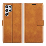 Impact Buffer PU Leather Wallet Folio Flip Case Stand Magnetic Shockproof TPU Inner Shell for Samsung Galaxy S22 Ultra 5G