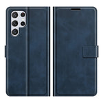 Impact Buffer PU Leather Wallet Folio Flip Case Stand Magnetic Shockproof TPU Inner Shell for Samsung Galaxy S22 Ultra 5G