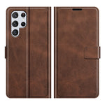 Impact Buffer PU Leather Wallet Folio Flip Case Stand Magnetic Shockproof TPU Inner Shell for Samsung Galaxy S22 Ultra 5G