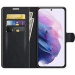 Quality PU Leather Wallet Case Litchi Texture Magnetic Closure Protective Stand Flip Phone Cover for Samsung Galaxy S22+ 5G