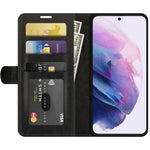 Wallet Design Crazy Horse Texture Leather Phone Cover Shell with Horizontal Viewing Stand for Samsung Galaxy S22+ 5G