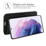 Wallet Design Crazy Horse Texture Leather Phone Cover Shell with Horizontal Viewing Stand for Samsung Galaxy S22+ 5G