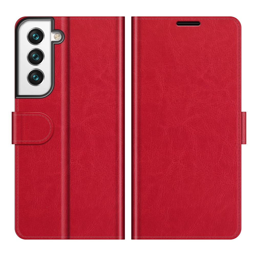 Wallet Design Crazy Horse Texture Leather Phone Cover Shell with Horizontal Viewing Stand for Samsung Galaxy S22+ 5G