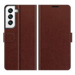 Wallet Design Crazy Horse Texture Leather Phone Cover Shell with Horizontal Viewing Stand for Samsung Galaxy S22+ 5G