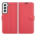Shockproof Litchi Texture PU Leather Wallet Case Magnetic Closure Protective Stand Flip Phone Cover for Samsung Galaxy S22 5G