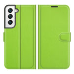 Shockproof Litchi Texture PU Leather Wallet Case Magnetic Closure Protective Stand Flip Phone Cover for Samsung Galaxy S22 5G