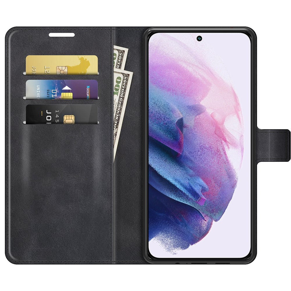 Fuldt beskyttende PU-læder TPU Pung Stander Telefon Flip Cover Etui til Samsung Galaxy S22 5G