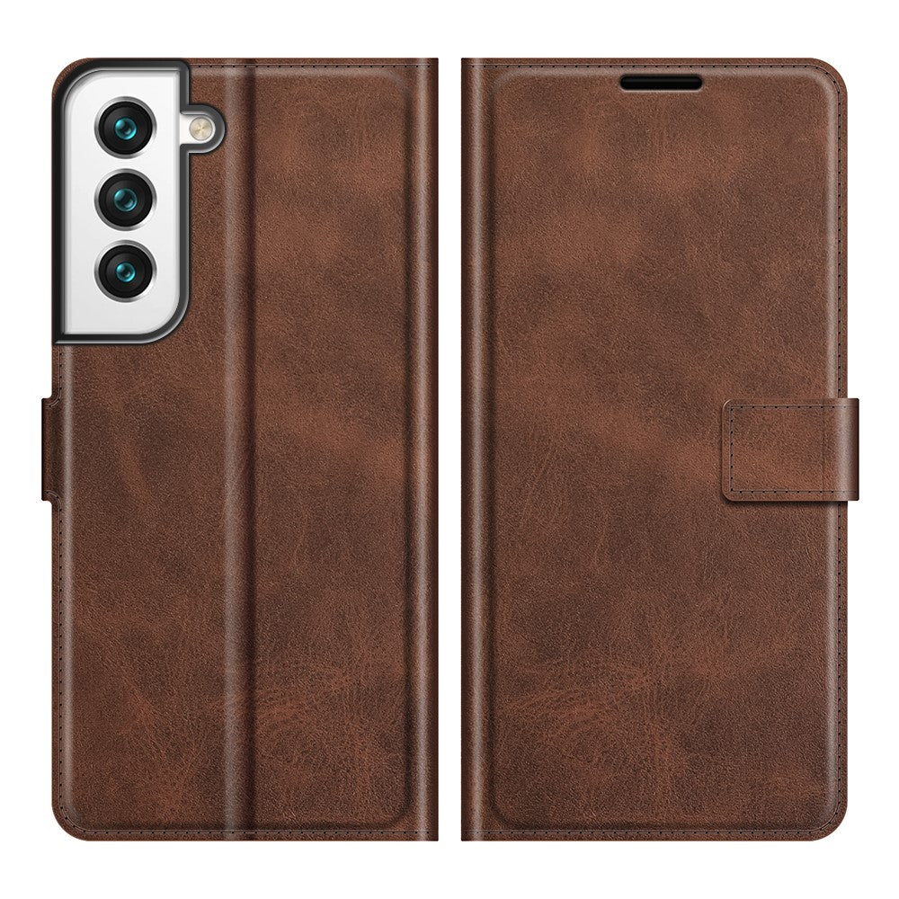 Fuldt beskyttende PU-læder TPU Pung Stander Telefon Flip Cover Etui til Samsung Galaxy S22 5G