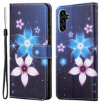 Mönstertryck Korsstruktur PU-läder Stativ Plånboksfodral för Samsung Galaxy A13 5G / A04s 4G (164,7 mm)