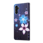 Mönstertryck Korsstruktur PU-läder Stativ Plånboksfodral för Samsung Galaxy A13 5G / A04s 4G (164,7 mm)