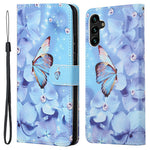 Mönstertryck Korsstruktur PU-läder Stativ Plånboksfodral för Samsung Galaxy A13 5G / A04s 4G (164,7 mm)