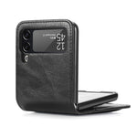 Samsung Galaxy Z Flip3 5G-mobilcover i slidstærkt PU-læder med pung, kortlommedesign, faldsikring og beskyttelse mod fingeraftryk