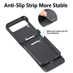 Samsung Galaxy Z Flip3 5G-mobilcover i slidstærkt PU-læder med pung, kortlommedesign, faldsikring og beskyttelse mod fingeraftryk