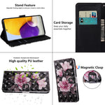 3D Creative Pattern Printing PU Leather Folio Flip Wallet Case Stand Magnetic Closure Cover with Strap for Samsung Galaxy S22 5G