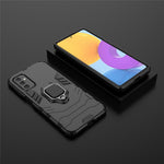 Ring Holder Kickstand Hard PC + Flexible Soft TPU Dual Layer Shock Absorption Protective Cover for Samsung Galaxy M52 5G