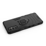 Ring Holder Kickstand Hard PC + Flexible Soft TPU Dual Layer Shock Absorption Protective Cover for Samsung Galaxy M52 5G