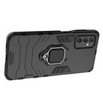 Ring Holder Kickstand Hard PC + Flexible Soft TPU Dual Layer Shock Absorption Protective Cover for Samsung Galaxy M52 5G